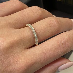 Piero Milano Natural Pave Diamond Wedding Band 18K Yellow Gold 0.44cttw Size 7